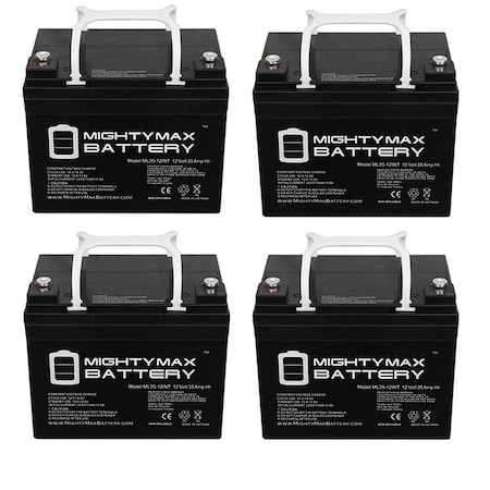 12V 35AH INT Battery Replacement For Hoveround All Models - 4PK